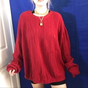 Comfy knit red sweater ❤️✨